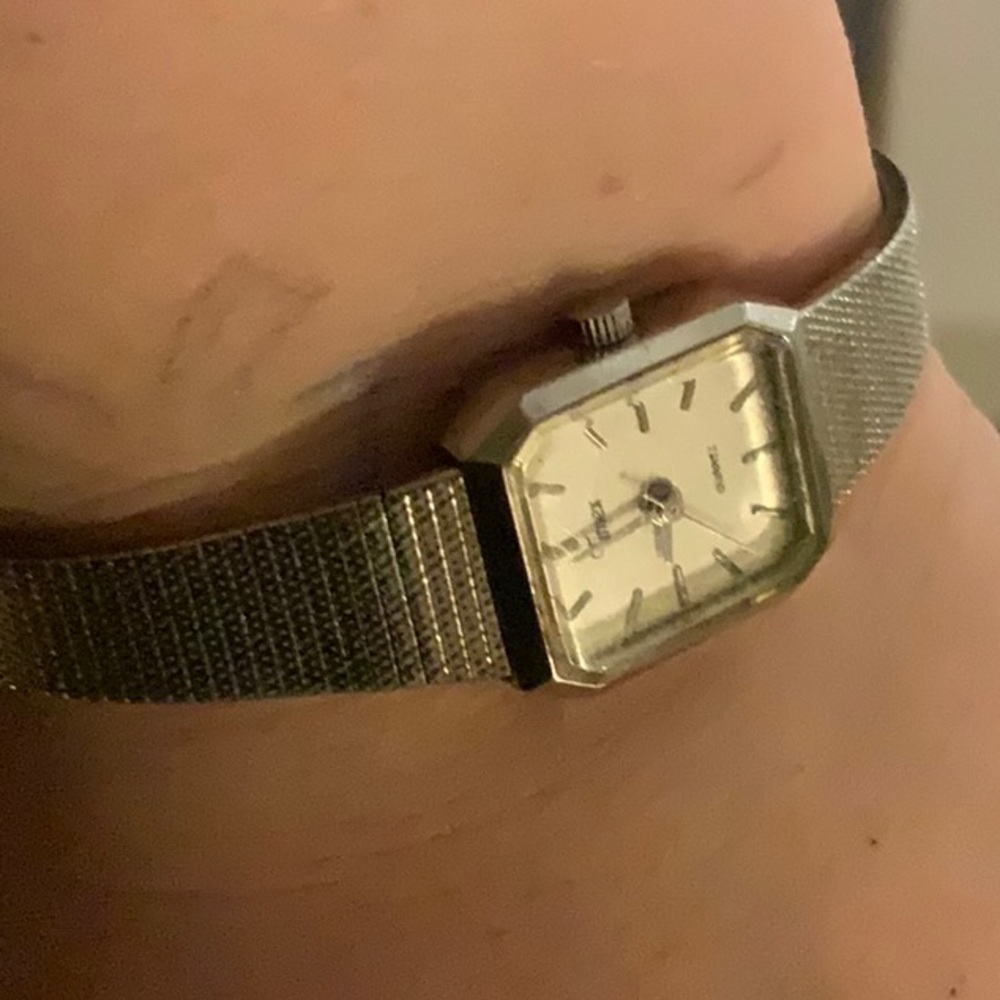 Silver timex watch - womens watch -